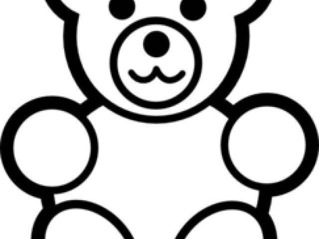 Gummy Bear Clipart Black And White - Teddy Bear Coloring Page (640x480)