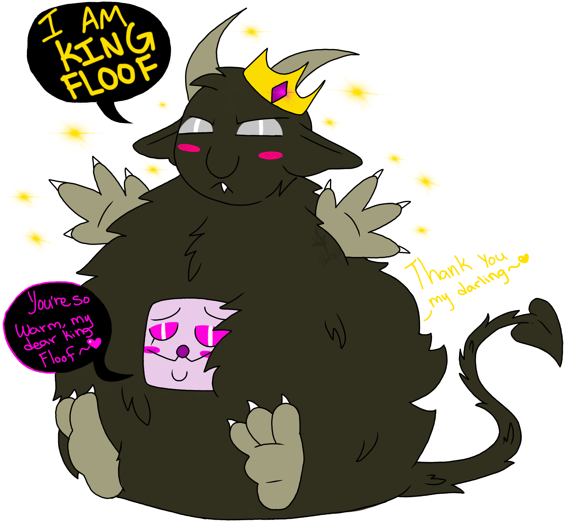 Cartoonjunkie 391 13 King Floof By Yaoilover113 - Devil X King Dice (2048x2048)