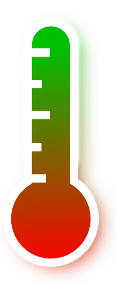 Red To Green Gradient Thermometer Clip Art At Clker - Thermometer (288x597)