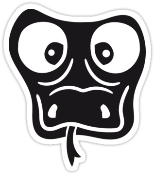 Long Clipart Snake Face - Cartoon (375x360)