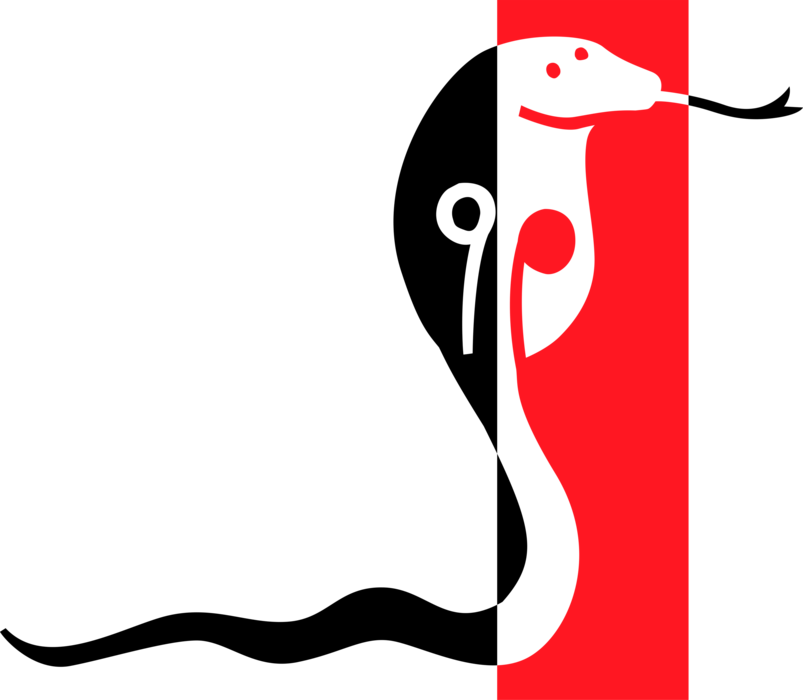 Vector Illustration Of Venomous Cobra Reptile Snake - Illustration (803x700)