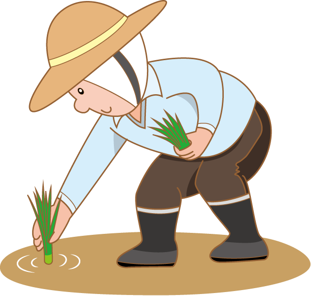 Cultivation Clip Art - Clip Art Rice Farmer (631x600)