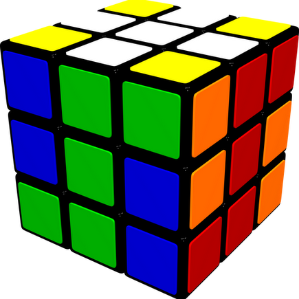Cube Clipart Rubix Cube - Rubiks Cube Image Png (435x435)