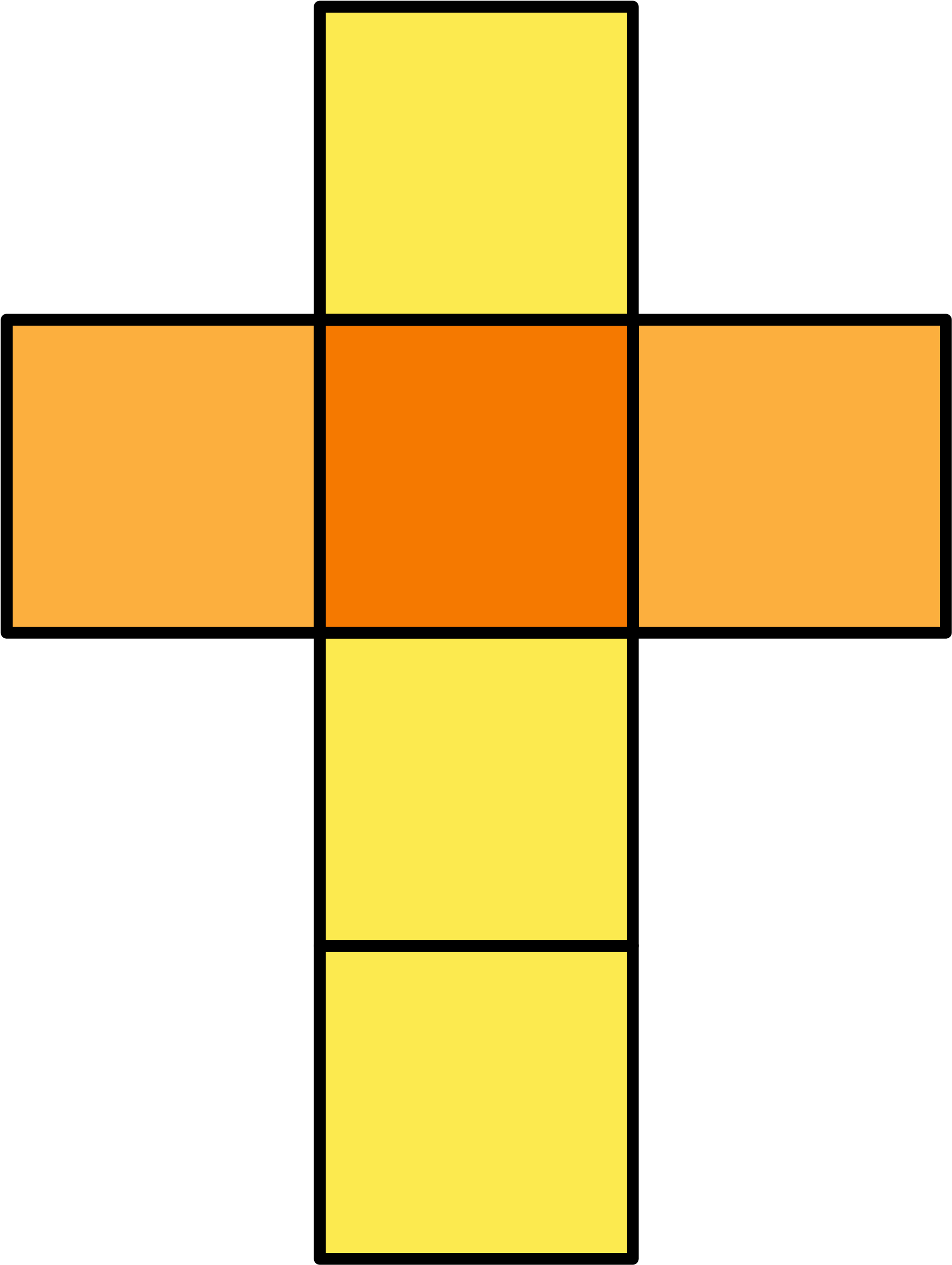 Square Clipart Square Shaped Object - Net Figure Of A Cube (2000x2620)