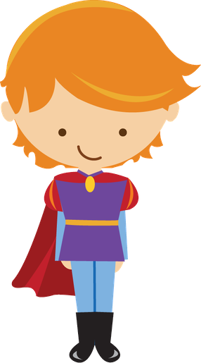 Clip Art - Principe Y Princesa Caricatura (286x515)