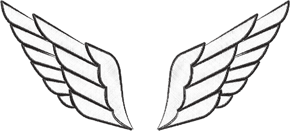 Bones - Web - Dagger - Wings - Drawing (594x268)