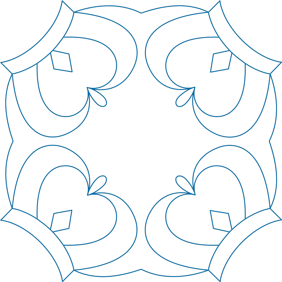 New Quilting Design Sheets Ribbon Heart Quilting Designs - Circle (960x960)