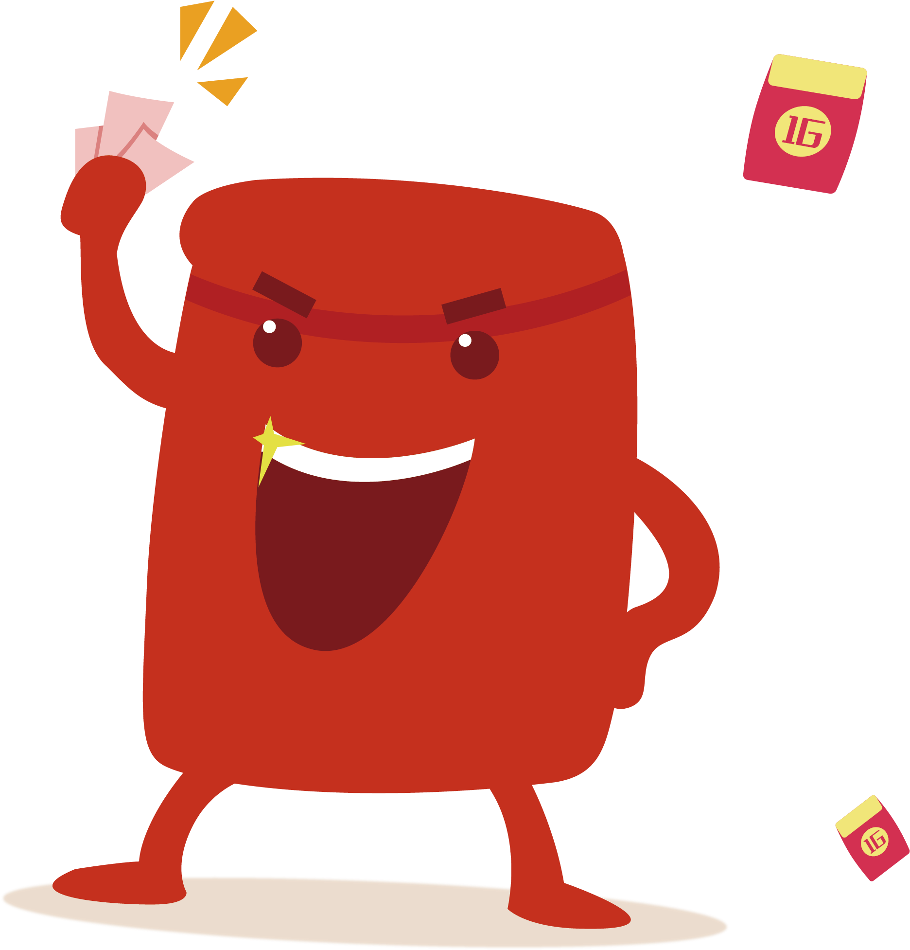Red Envelope Cartoon Illustration - Red Envelope Cartoon Illustration (2262x2262)