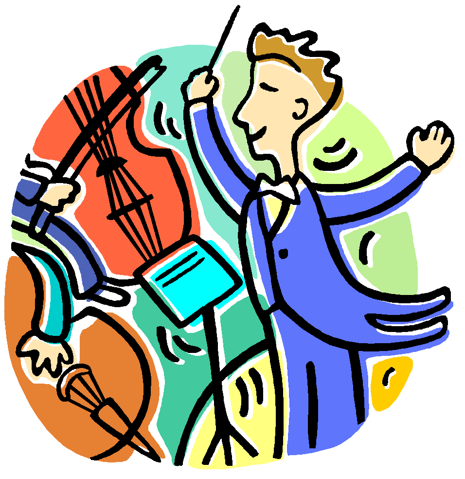 Vector Illustration Of Orchestra Maestro Conductor - Orchestra Clipart Gif (700x719)