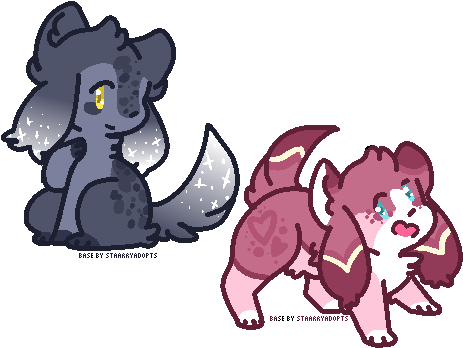 Kittydog Adopts {0/2} Closed By Blume-doom - Cartoon (500x364)