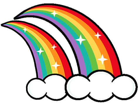 #4 The Double Rainbow - Rainbow Clipart Free (476x369)