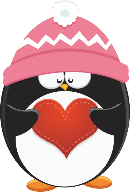 Penguin Love Illustration - Penguin Love Illustration (442x649)