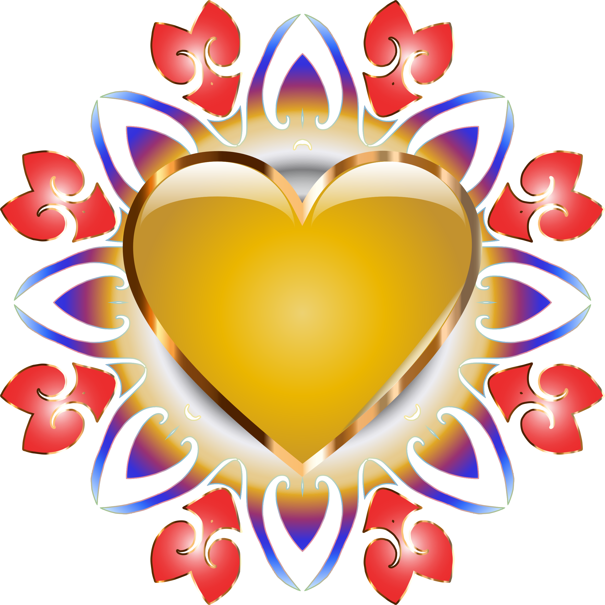 Clipart Abstract Heart Design No Background Rh Openclipart - Portable Network Graphics (2370x2370)