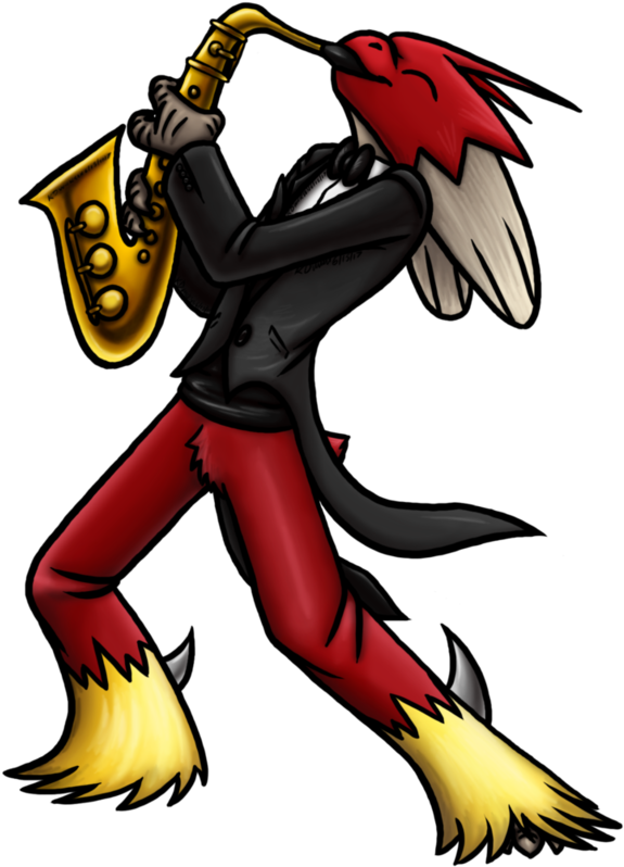 Pkmn Symphony For Charity Blaziken On The Sax By Kineil - Illustration (816x979)