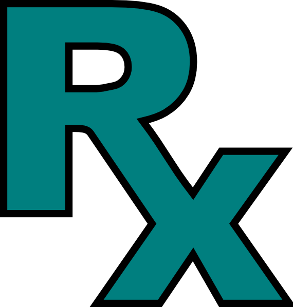 Amazing Design Rx Clipart Turquesa Clip Art At Clker - Simbolos De Farmacia Rx (570x598)
