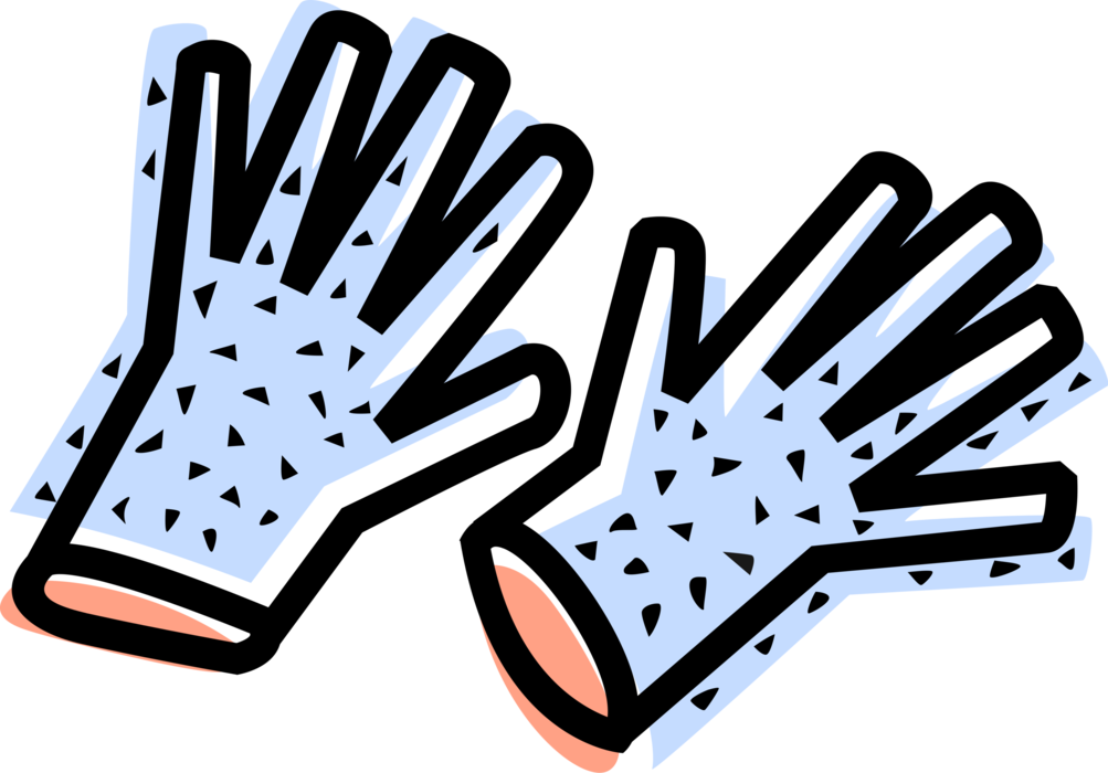 Vector Illustration Of Safety Gloves, Rubber Gloves - Vector Illustration Of Safety Gloves, Rubber Gloves (1003x700)