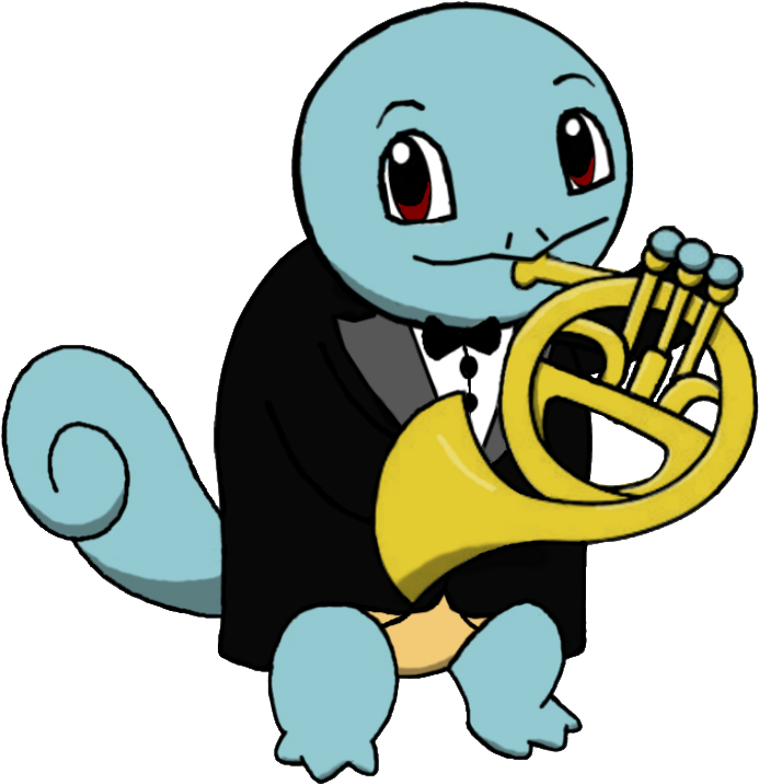 French Horn Squirtle By Achromaticyang - French Horn (700x900)