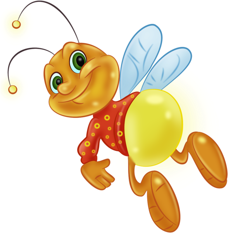 Clip Art - Cartoon Fireflies (785x800)