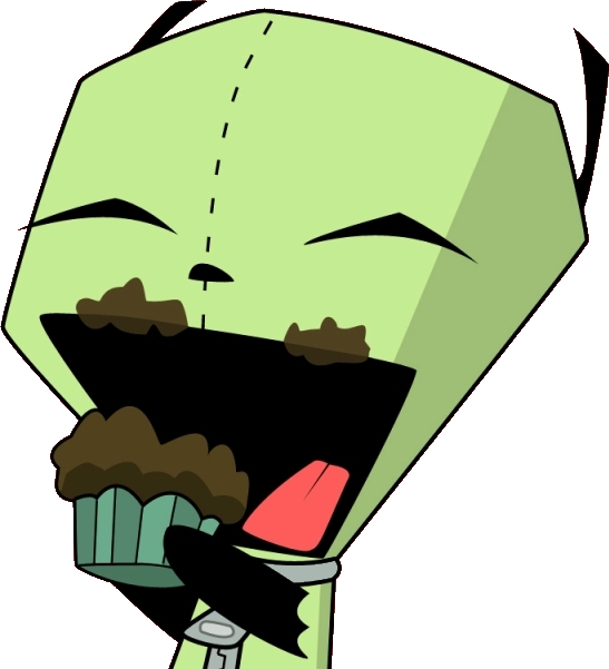 Gir And His Cupcake Download - Gir Invader Zim Cupcake (547x601)