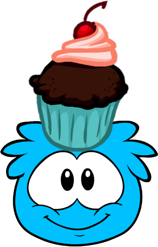 Cupcake Puffle Hat - Club Penguin Puffle (583x868)