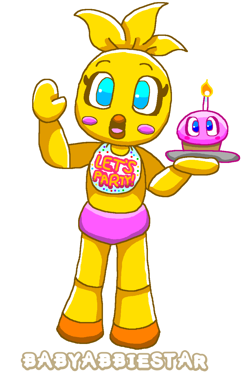 Chi And The Cupcake By Babyabbiestar - Baby Chica And Her Cupcake (951x1500)