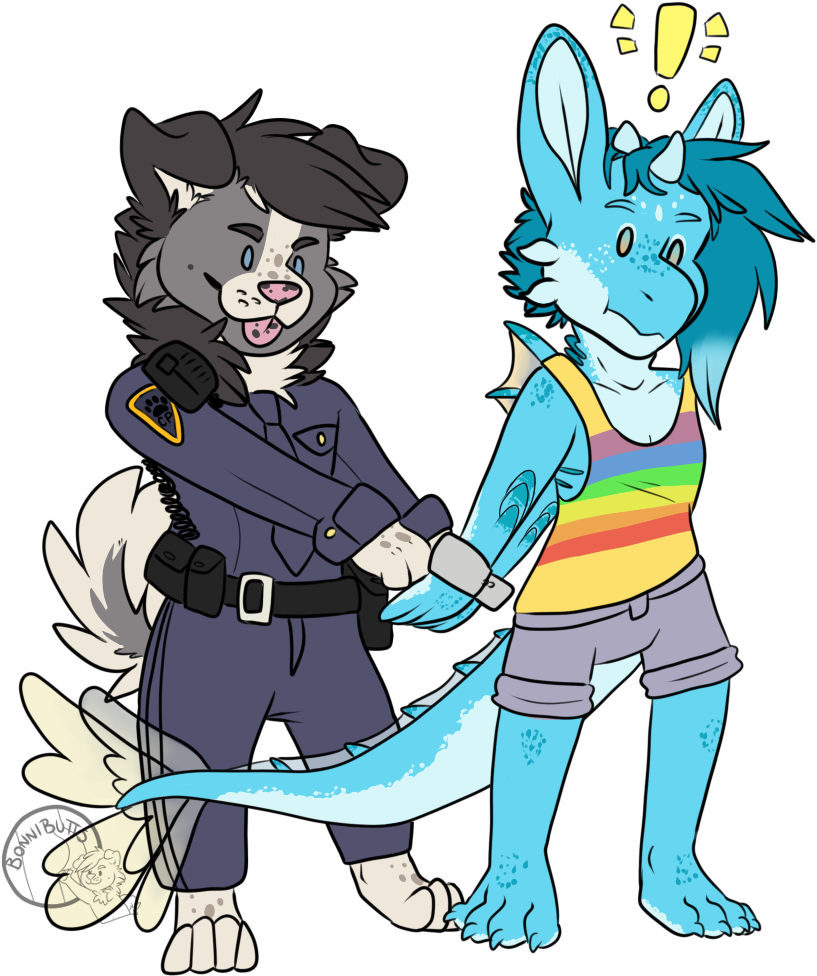 Cutie Police [gift Art] - Cartoon (1000x1000)
