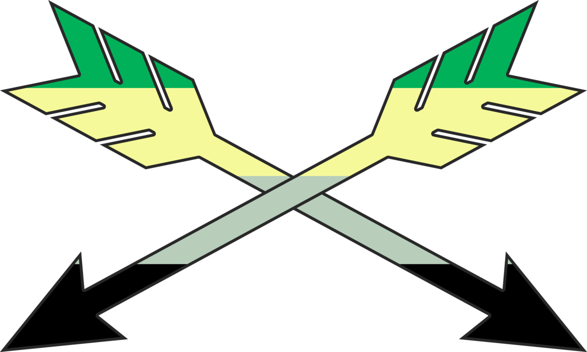 Aromantic Crossing Arrows By Pride-flags - Aromantic Crossing Arrows By Pride-flags (1153x692)
