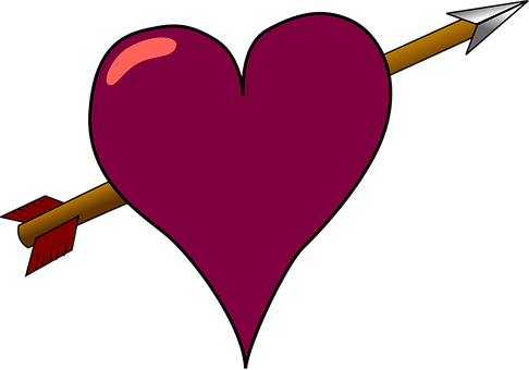 Heart, Red, Arrow, Love, Valentine - Facebook Love Shayari Odia (486x340)