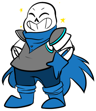 I Wanted To See How Many Different Sanses I Could - Underswap Sans Transparent (330x380)