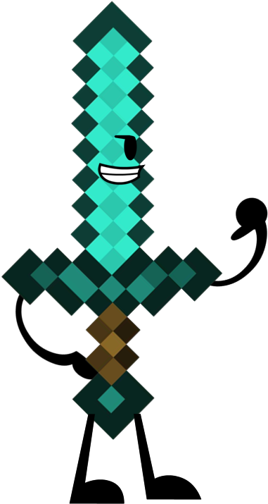 Diamond Sword - Minecraft Foam Sword (686x744)