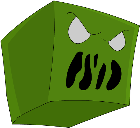 Minecraft Cartoon Creeper Head By Ipodappleid - Minecraft (642x467)