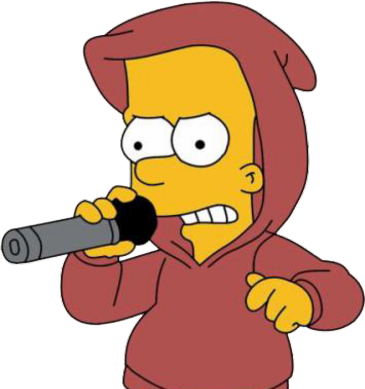 Coolest Cartoon Rapper Favorite Cartoon Charecter Genius - Bart Simpson Rap (365x389)