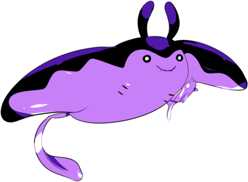 The Water Pancake Type Pokemon - Cartoon (500x405)