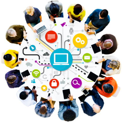 Business Website Design Team, Small Business Website - Table For Networking (425x425)