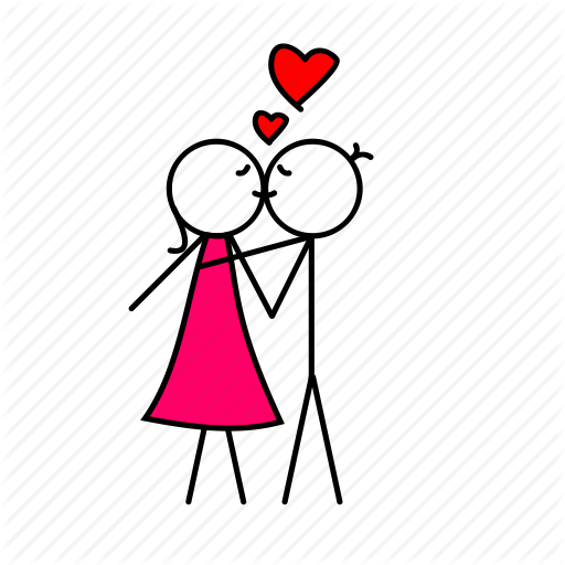 Boy And Girl Kissing Cartoon - Boy And Girl Love Png (512x512)