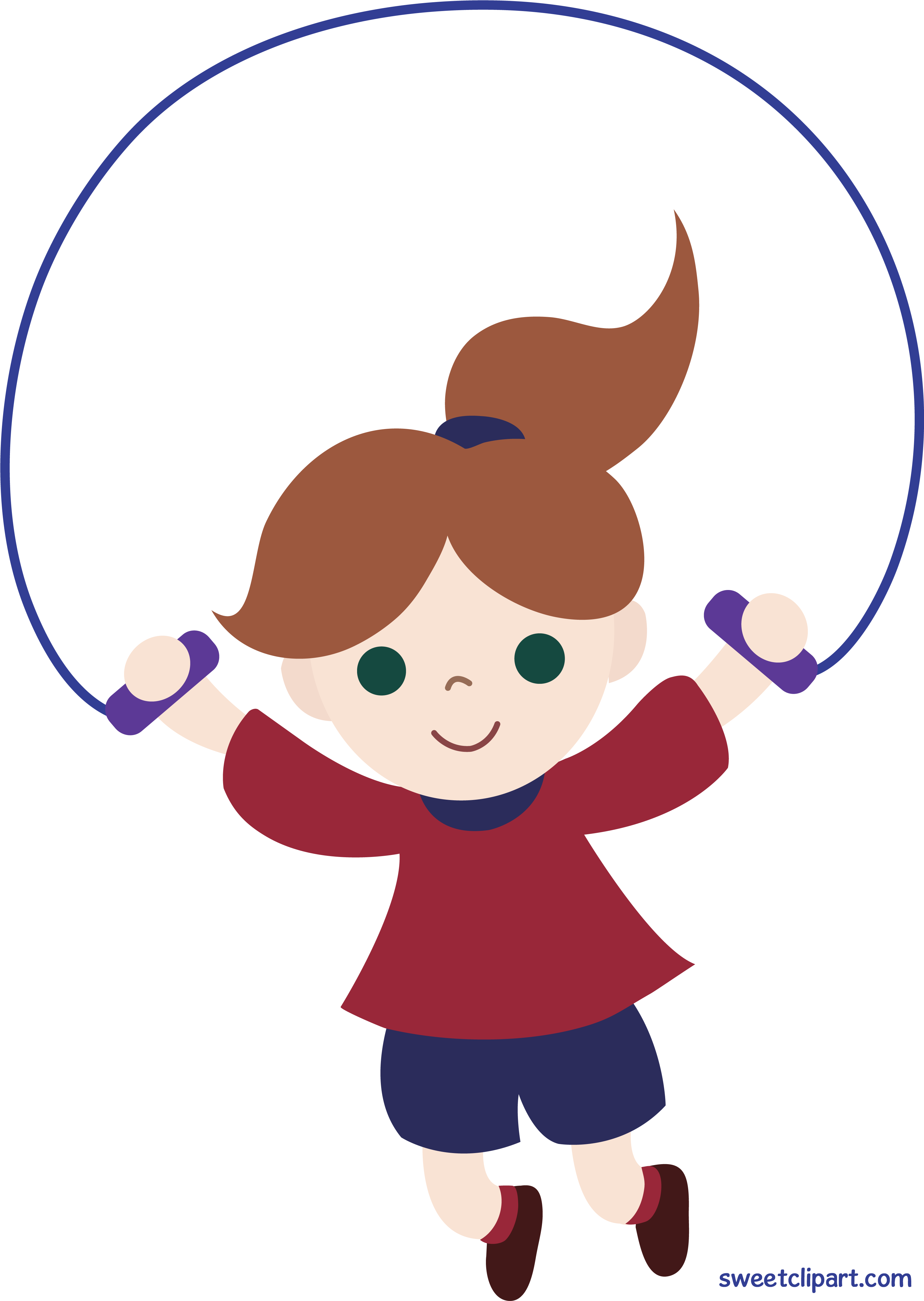 Clipart Girl Jumping Rope Clip Art Sweet - Jump Rope Clip Art (3370x4692)