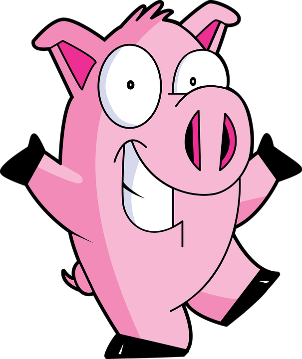 Cute Cartoon Pig 24, Buy Clip Art - Animated Pig Gif (1075x1280)