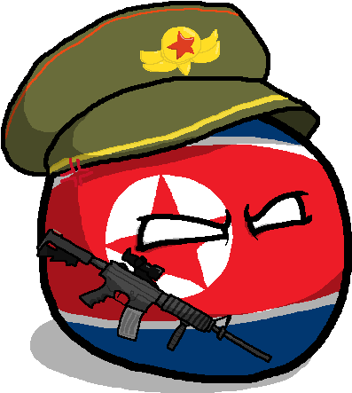 China North Korea Polandball Wiki - North Korea Ball (600x541)