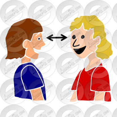 A Meeting Of The Eyes Between Two People That Expresses - Eye Contact Clipart (380x380)
