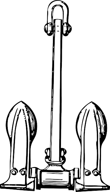 Automatic Outline, Anchor, Ship, Boat, Automatic - Stockless Anchor Svg (368x640)