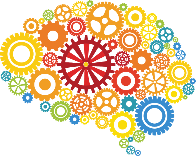 A Storm In The Brain Memory Loss - Brain Gears Png (671x535)