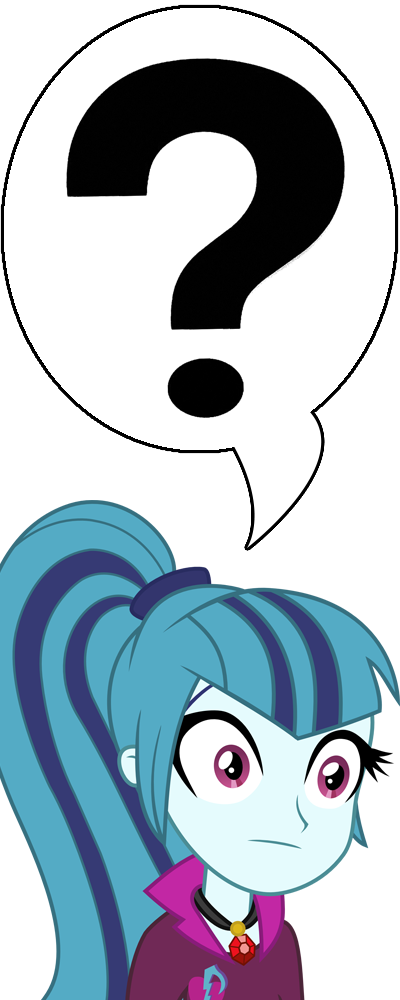 Equestria Girls, Question Mark, Rainbow Rocks, Safe, - Mlp Sonata Dusk Confused (400x1000)
