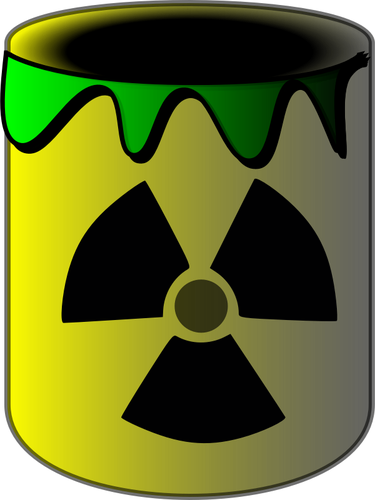 Radioactive Barrel Vector Graphics - Toxic Waste Clipart (375x500)