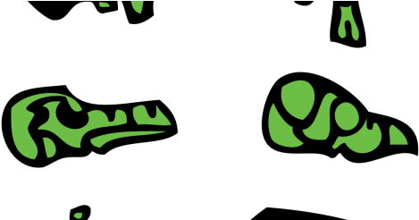 Prehistoric Skulls Stencil - Prehistoric Skulls Stencil (520x245)