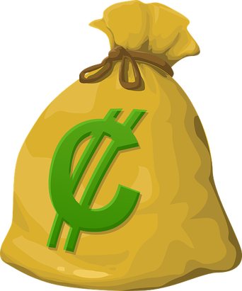 Coin Bag Clip Art (342x411)