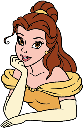 Face Clipart Princess - Belle Face Png (300x450)