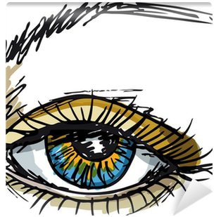Female Blue Eye - Vector Graphics (400x400)
