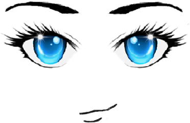 Blue Eyes Anime Face - Transparent Anime Blue Eyes (420x420)