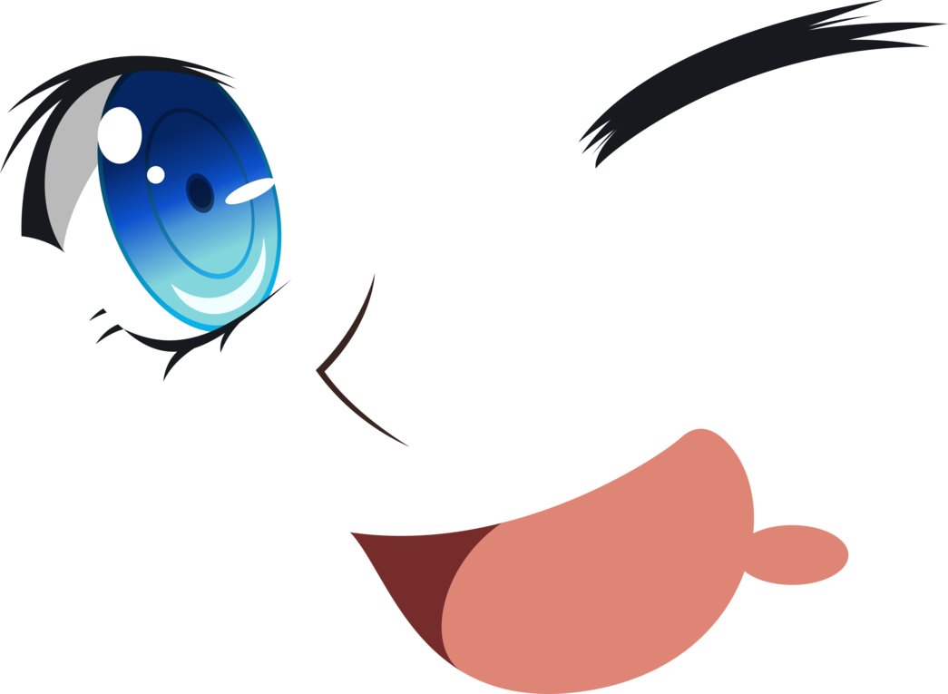 Anime Eyes And Mouth Png (1045x765)