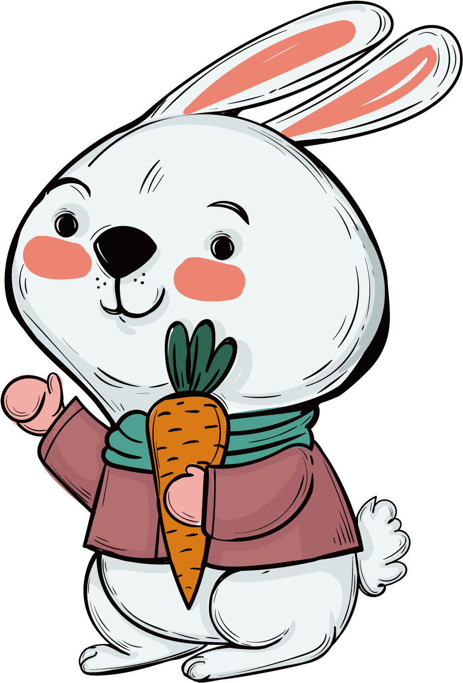 Easter Bunny Rabbit Illustration - Easter Bunny Rabbit Illustration (1500x1500)
